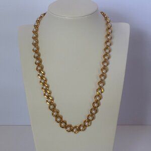 Vintage Napier 18" Gold Tone Faux Pearl Necklace